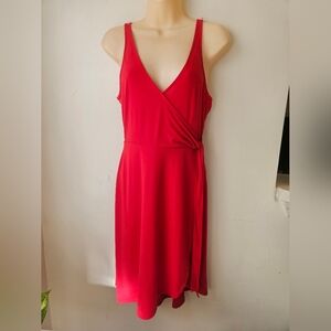 Express- Sleeveless Wrap Dress Women's Vibrant Red Sz SP